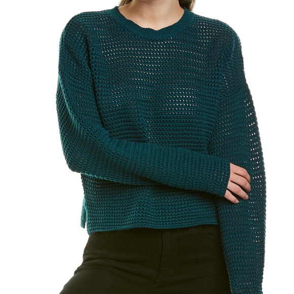 Joie Sweaters - Joie Diza Green Open Knit Pullover Cotton Sweater NWT